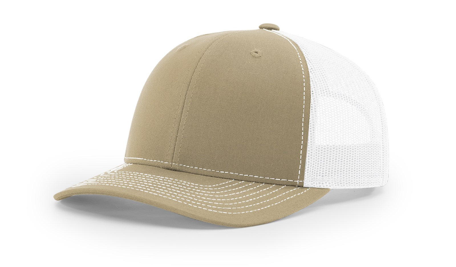 Snapback Trucker Cap-Khaki/White