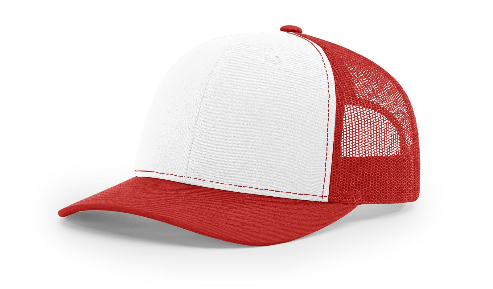 Snapback Trucker Cap -White/Red