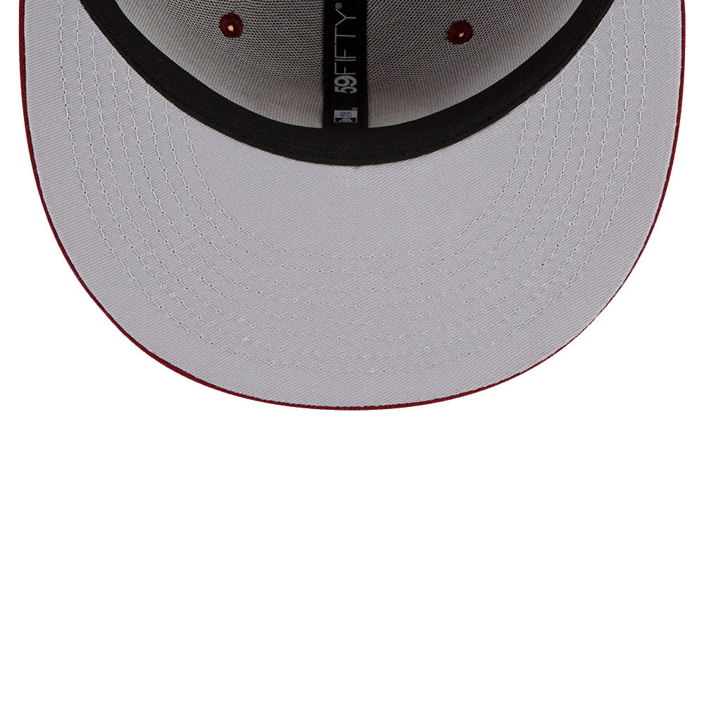 New Era Philadelphia Phillies MULTI PATCH 59FIFTY Fitted Hat- Burgundy Nvsoccer.com