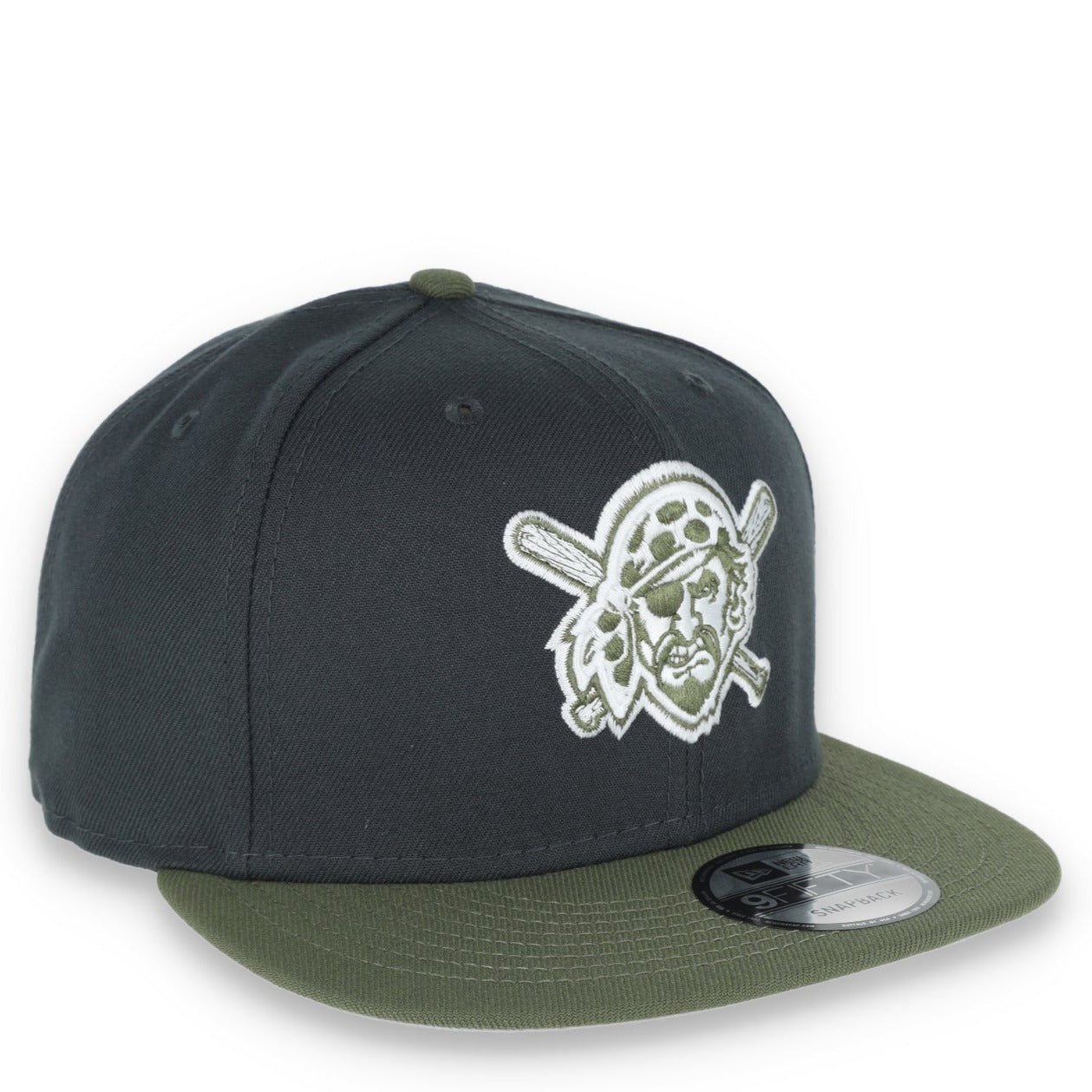 New Era Pittsburgh Pirates 2-Tone Color Pack 9FIFTY Snapback Hat - Grey/Olive