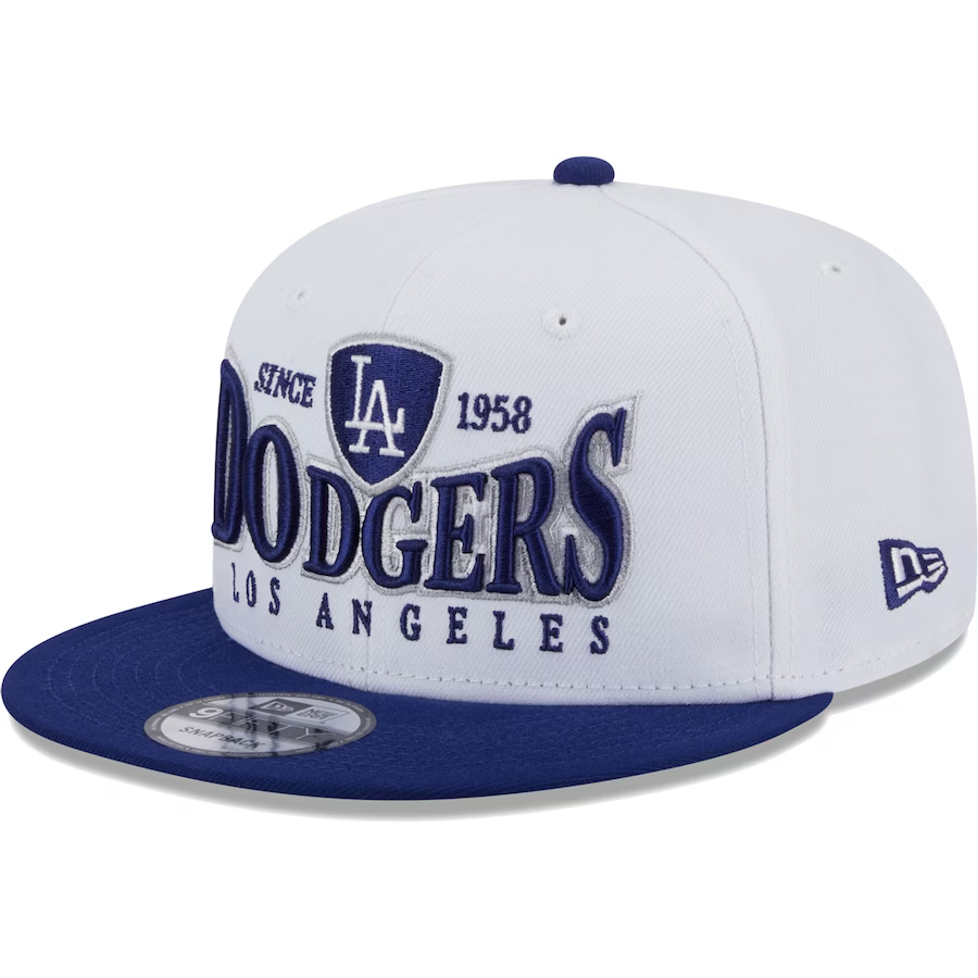 New Era Los Angeles Dodgers Crest 9FIFTY Snapback Hat - White/Royal