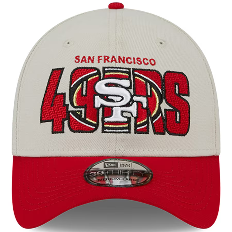 New Era San Francisco 49ERS 2023 NFL Draft 39THIRTY Flex Hat - Stone/Red