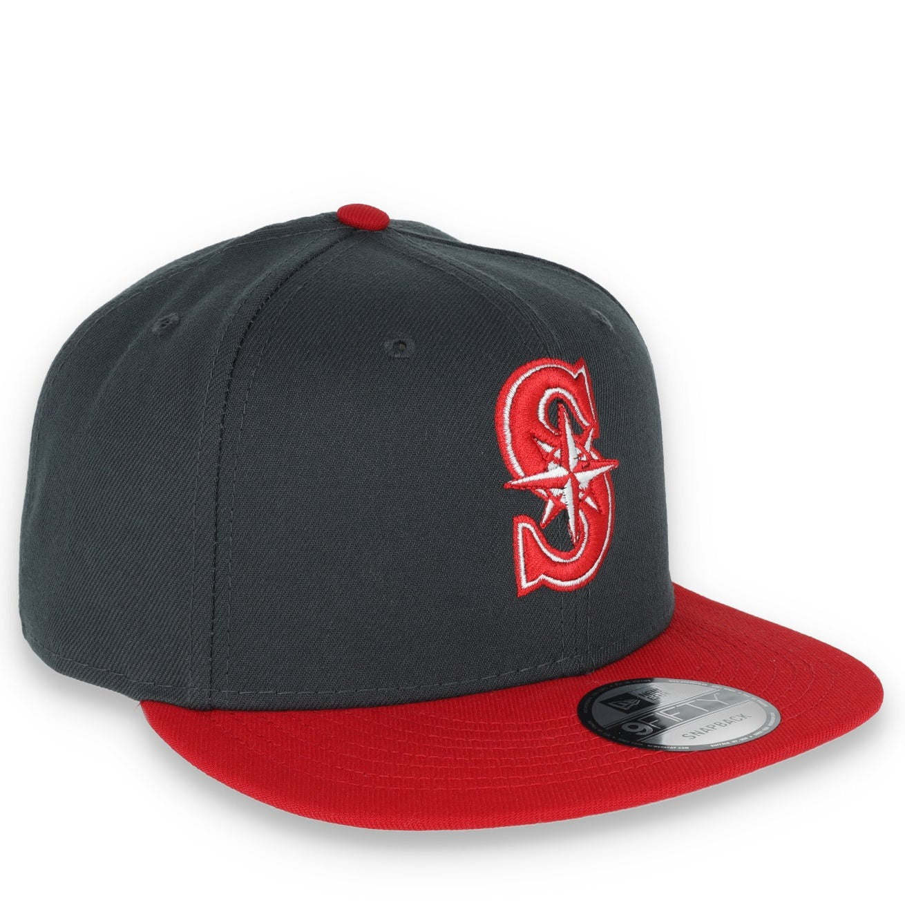 New Era Seattle Mariners 2-Tone Color Pack 9FIFTY Snapback Hat-Grey/Scarlet