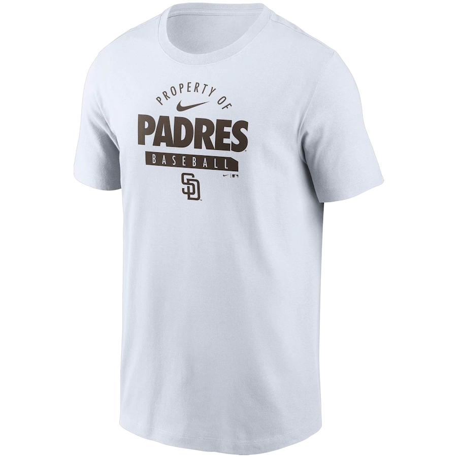 Nike San Diego Padres Primetime Property Of Practice T-Shirt-White