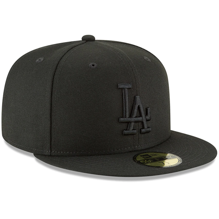 LOS ANGELES DODGERS NEW ERA BASIC 59FIFTY FITTED-BLACK/BLACK