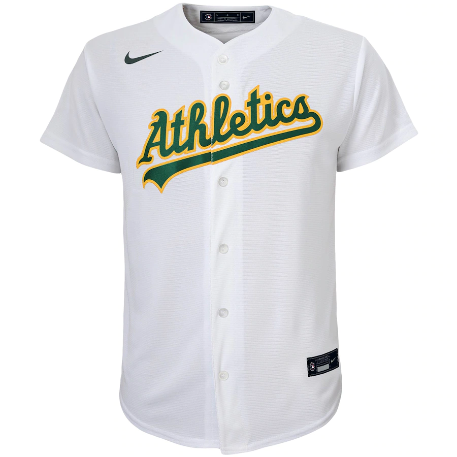 Nike Youth Oakland Athletics Home Replica Team Jersey–White