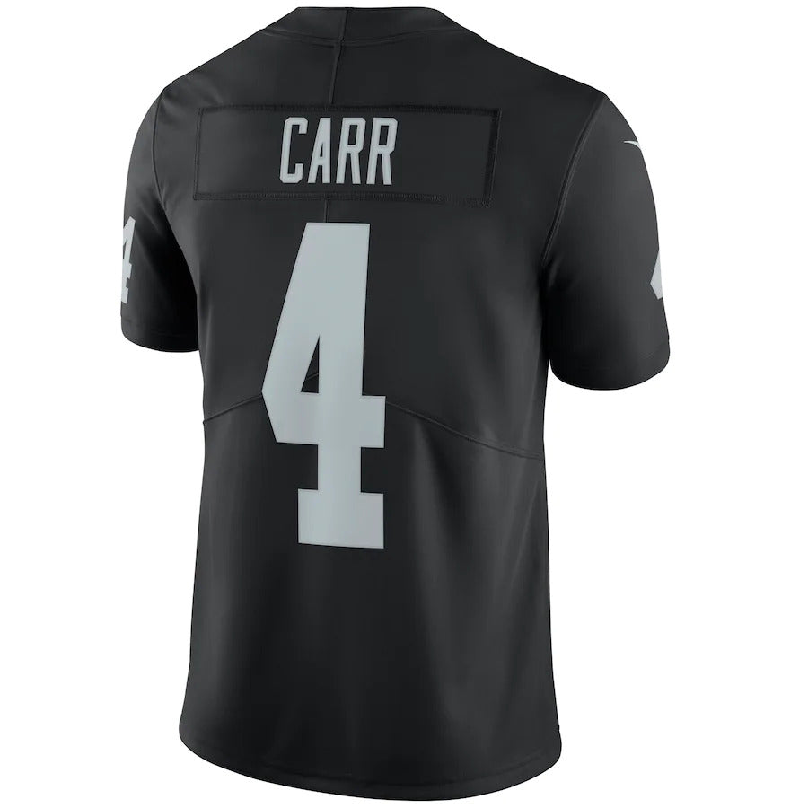 Nike Men's Las Vegas Raiders Derek Carr #4 Vapor Limited Player Jersey-Black