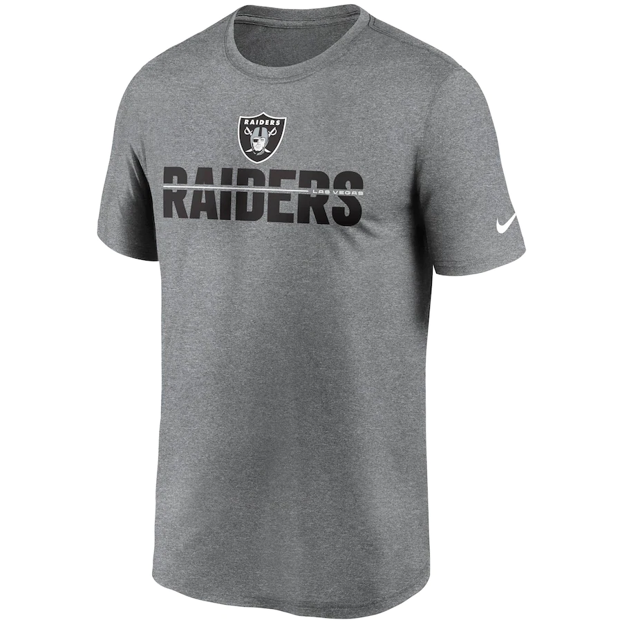 Las Vegas Raiders Nike Legend Microtype Performance T-Shirt - Heathered Charcoal