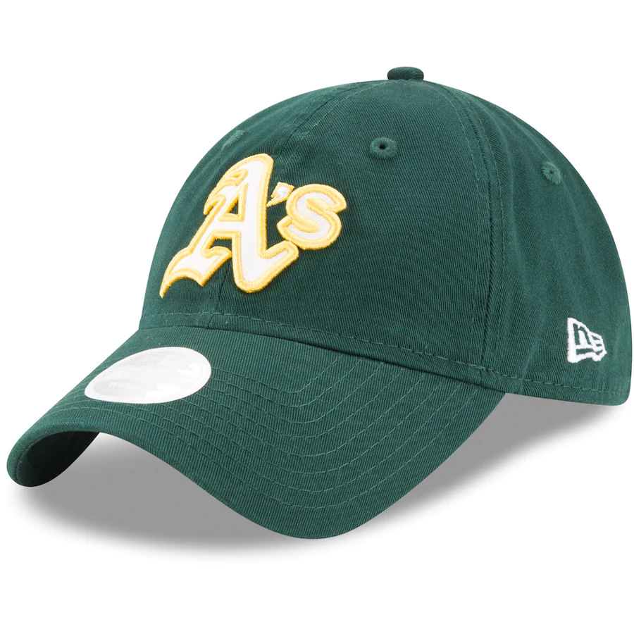 Women's Oakland Athletics New Era Green Team Glisten 9TWENTY Adjustable HAT