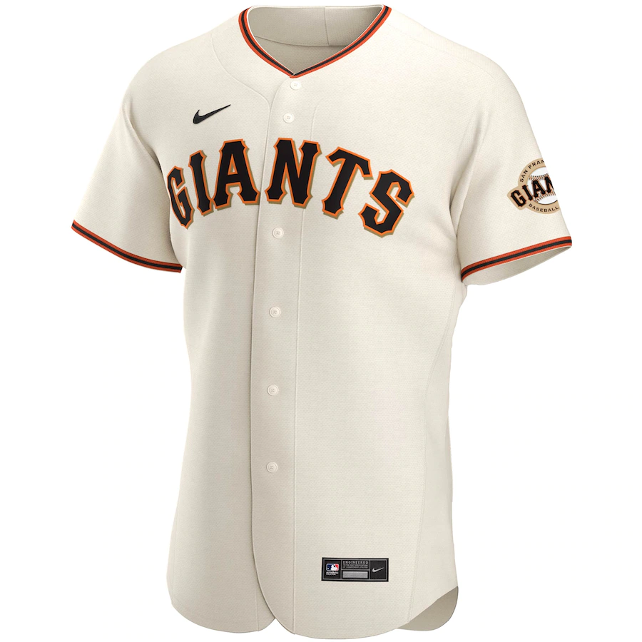 Nike Men's San Francisco Giants Home Authentic Team Logo Jersey-Cream