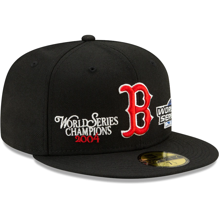 BOSTON RED SOX 2004 WORLD SERIES CHAMPIONS  59FIFTY FITTED-BLACK/WHITE