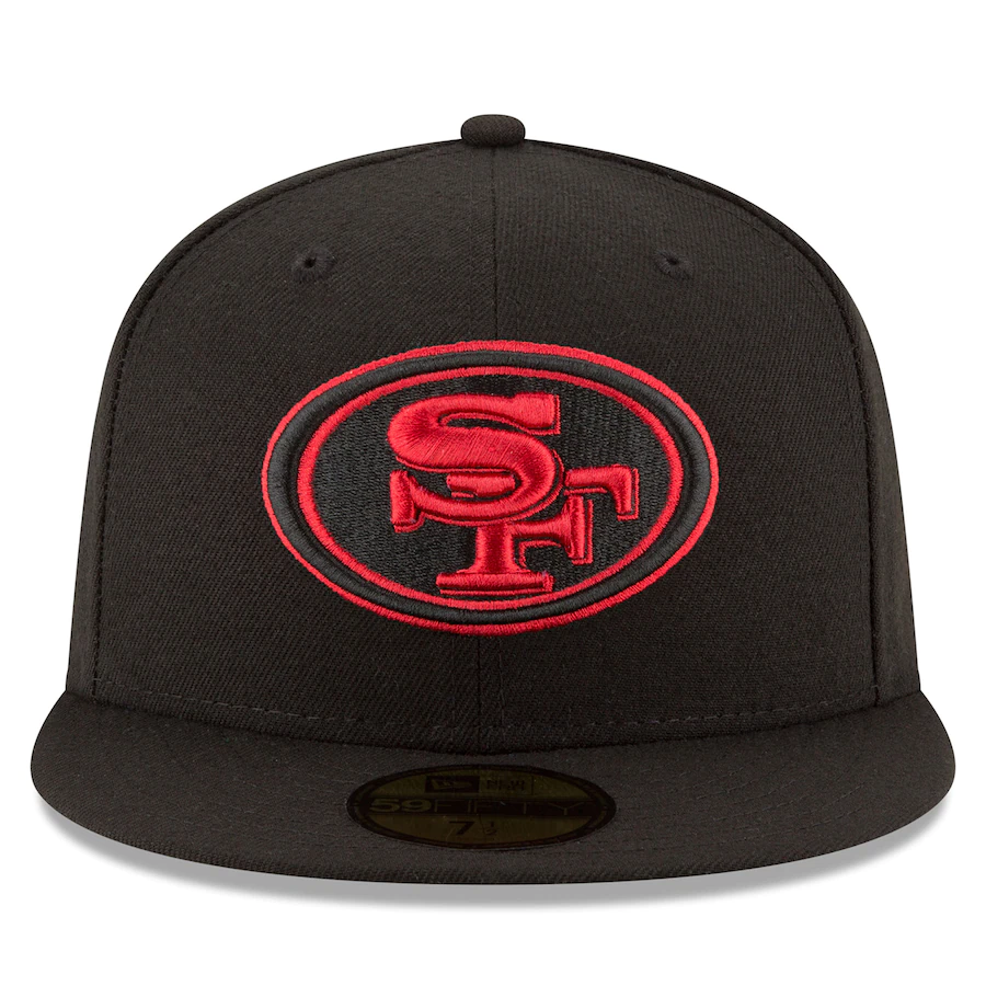 San Francisco 49ers New Era Alternate Logo Omaha 59FIFTY Fitted Hat - Black