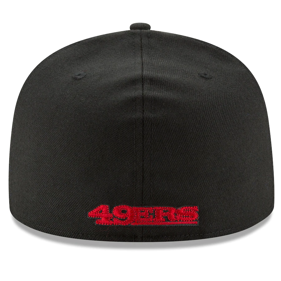 San Francisco 49ers New Era Alternate Logo Omaha 59FIFTY Fitted Hat - Black