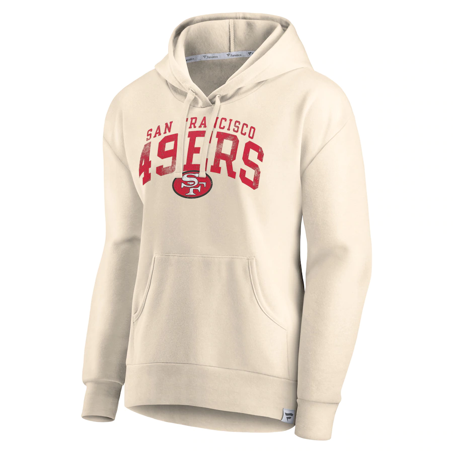 Fanatics Women's San Francisco 49ers Branded Spring Jump Signature Fleece Pullover Hoodie – Cream