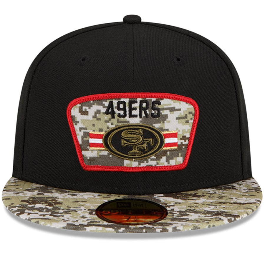 San Francisco 49ers New Era 2021 Salute to Service 59FIFTY Fitted Hat - Black/Camo