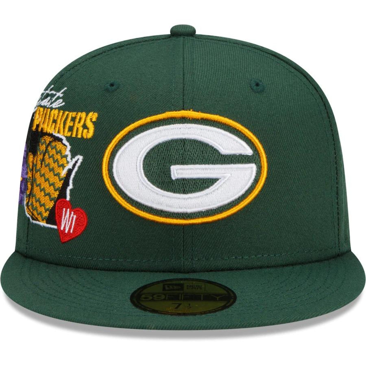 NEW ERA GREEN BAY PACKERS City Cluster 59FIFTY FITTED HAT-Green Nvsoccer.com