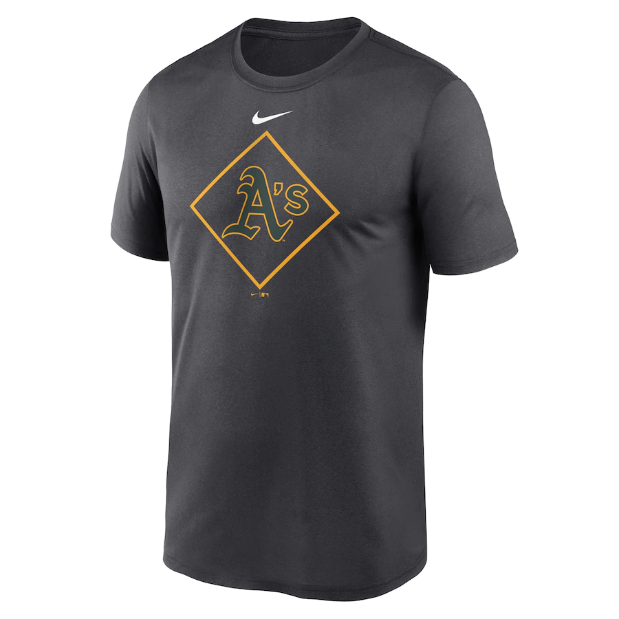 Nike Oakland Athletics Team Diamond Icon Performance T-Shirt - Grey