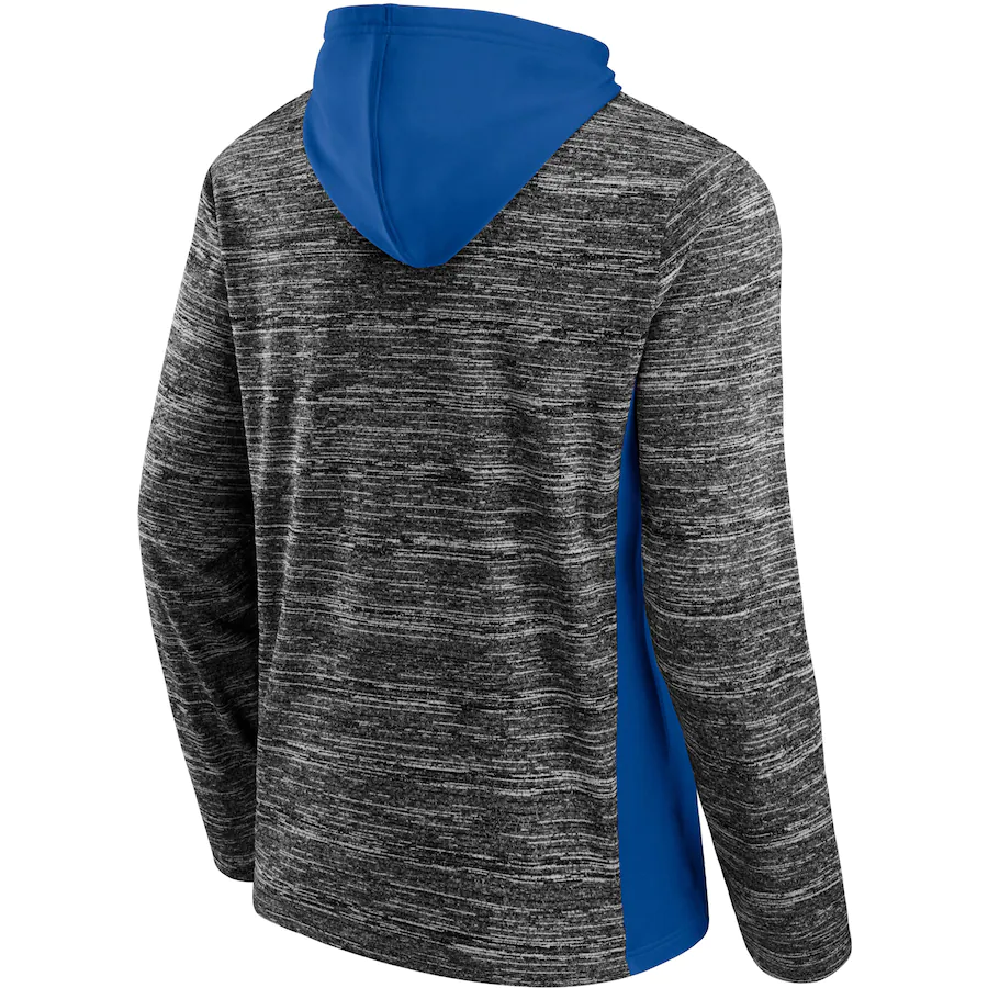 Los Angeles Dodgers Fanatics Branded Gray/Royal Instant Replay Color Block Pullover Hoodie
