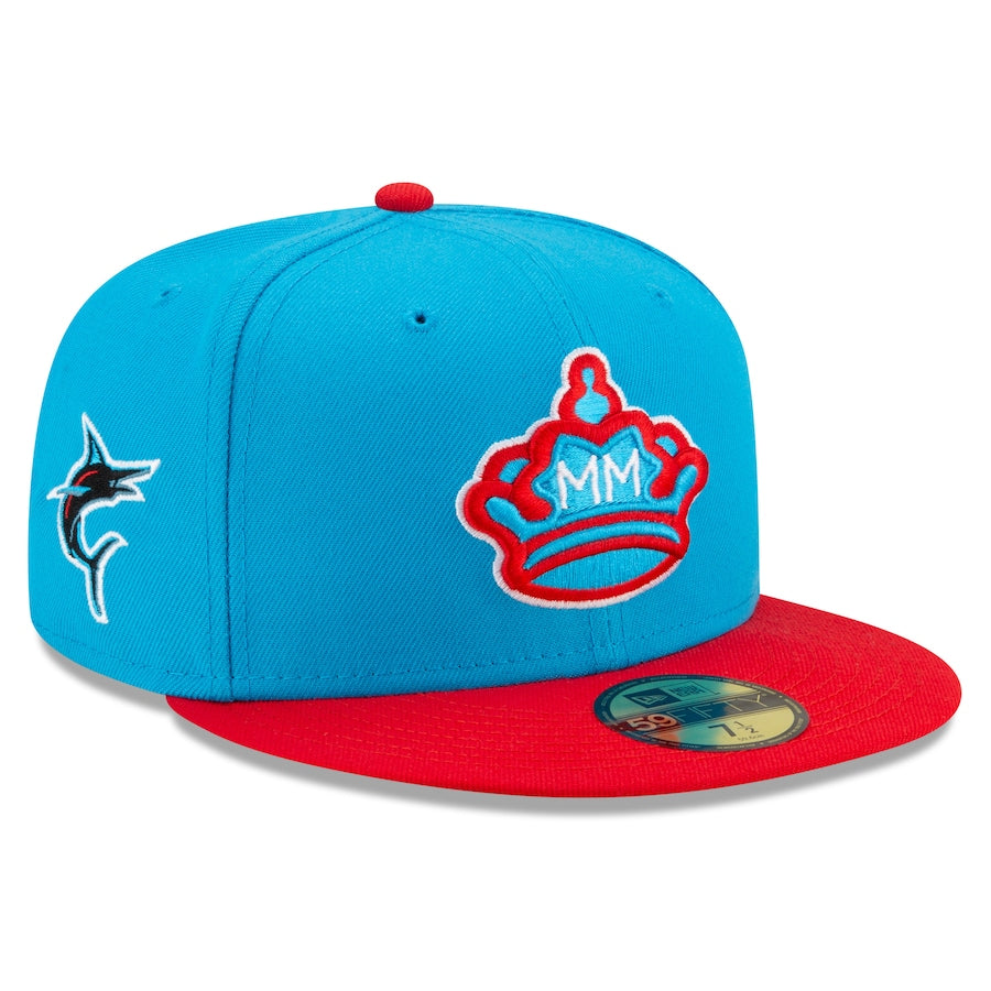 New Era Miami Marlins City Connect 59FIFTY Fitted Hat-Blue/Red