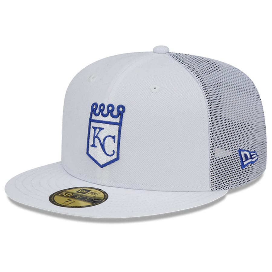 Kansas City Royals New Era 2022 Batting Practice 59FIFTY Fitted Hat - White
