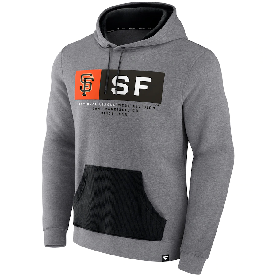 San Francisco Giants Fanatics Branded Iconic Steppin Up Fleece Pullover Hoodie - Heathered Gray