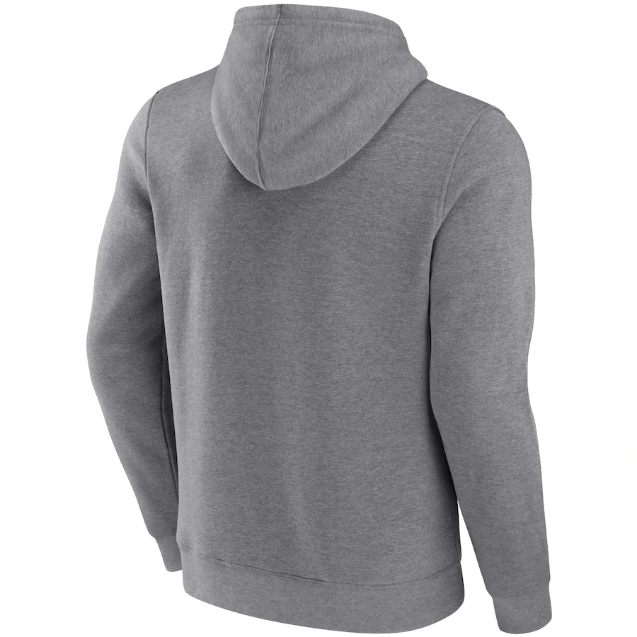 Oakland Athletics Fanatics Branded Iconic Steppin Up Fleece Pullover Hoodie - Heathered Gray