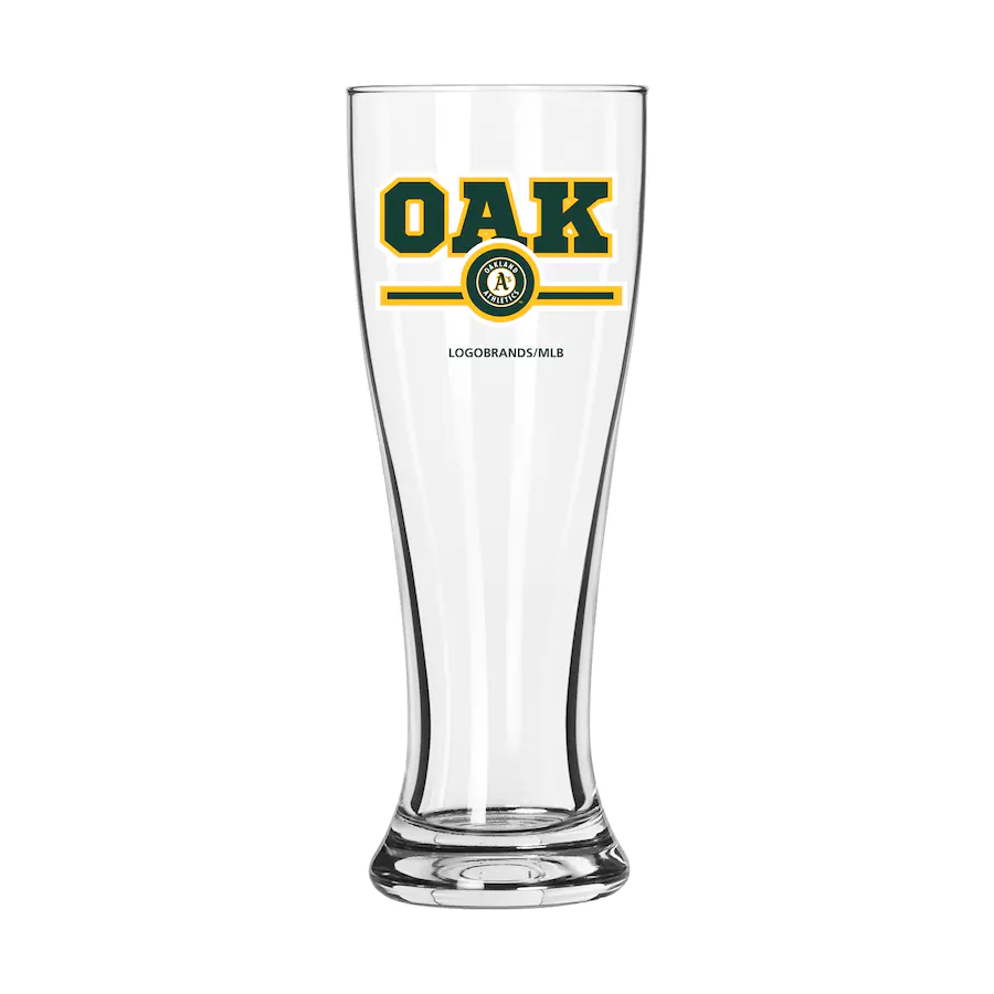 Oakland Athletics Letterman Logo 16oz. Pilsner Glass