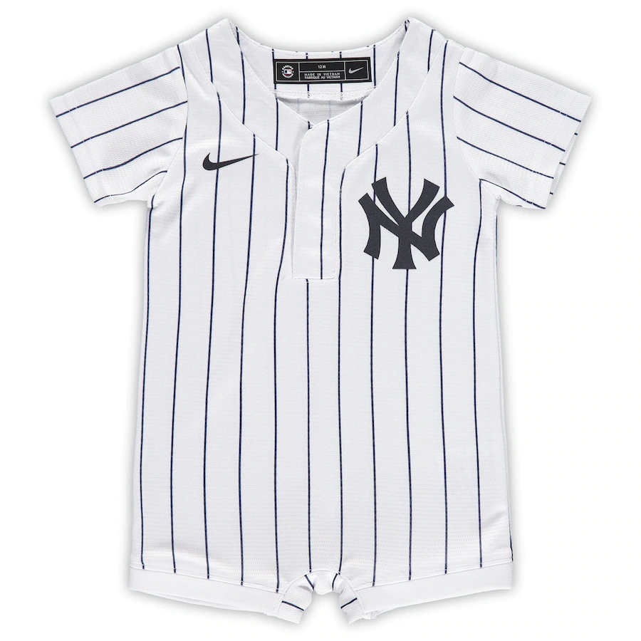 Newborn & Infant New York Yankees Nike White Official Jersey Romper