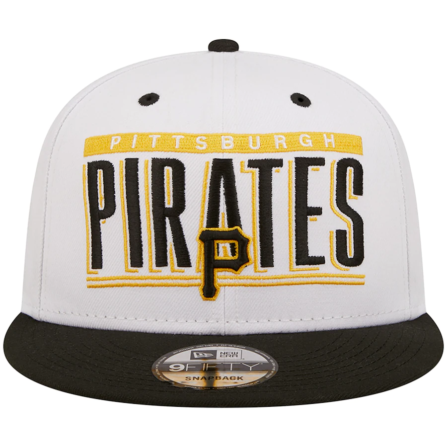 New Era Pittsburgh Pirates Retro Title 9FIFTY Snapback Hat - White/Black
