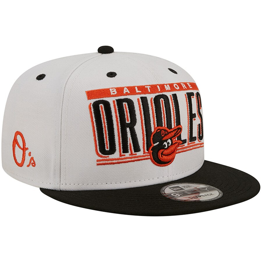 New Era Baltimore Orioles Title 9FIFTY Snapback Hat - White/Black