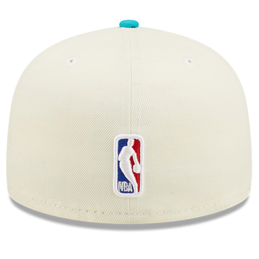 Charlotte Hornets New Era 2022 NBA Draft 59FIFTY Fitted Hat - Cream/Teal