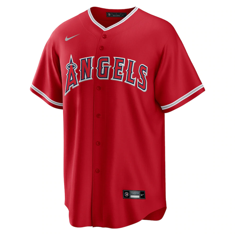 Nike Men's Los Angeles Angels Alternate Replica Team Jersey-Red