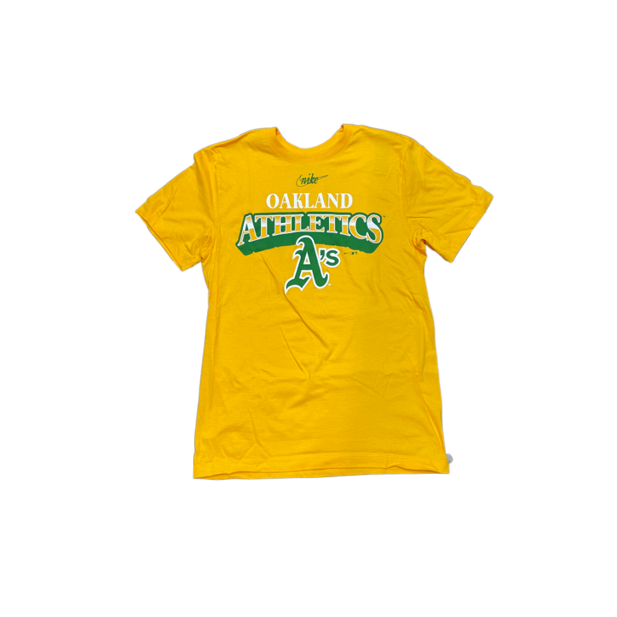 Nike Oakland Athletics Cooperstown Collection Rewind T-Shirt - Yellow