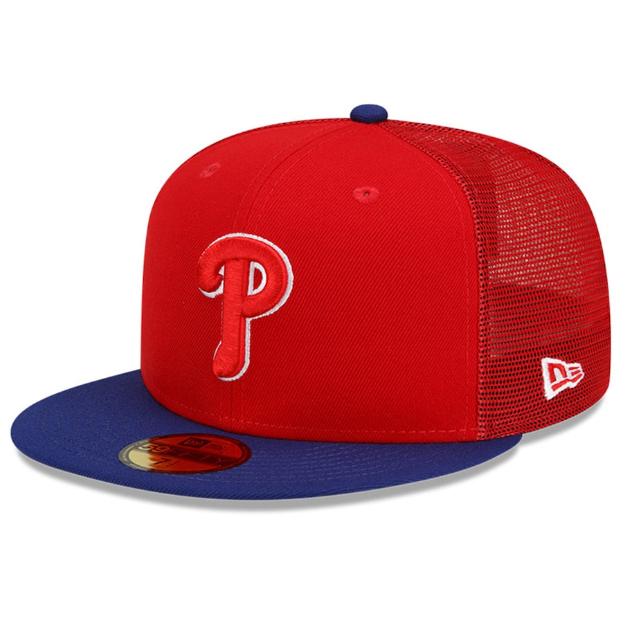 Philadelphia Phillies New Era 2022 Batting Practice 59FIFTY Fitted Hat - Red/Royal