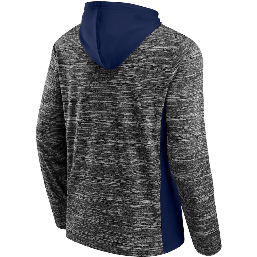 New York Yankees Fanatics Branded Gray/Navy Instant Replay Colorblock Pullover Hoodie