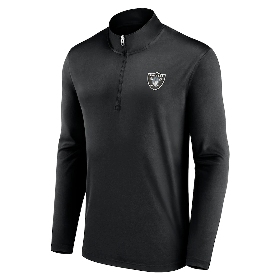 Men's Las Vegas Raiders Fanatics Branded Black Underdog Quarter-Zip Jacket