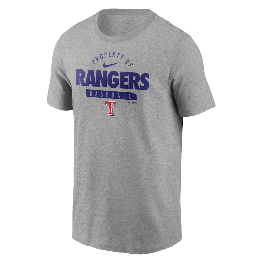 Nike Texas Rangers Primetime Property Of Practice T-Shirt - Gray - Gray