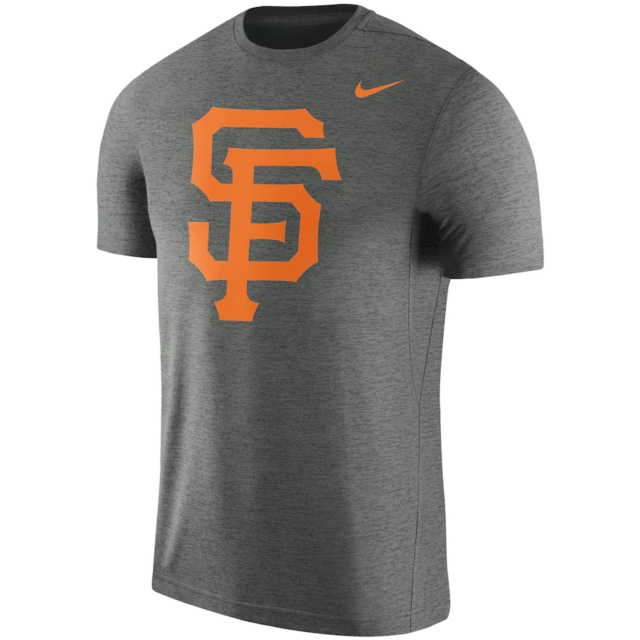 Nike San Francisco Giants Logo Touch Performance T-Shirt - Heathered Charcoal