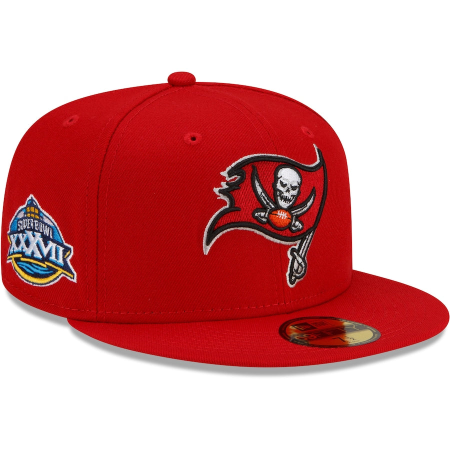 NEW ERA TAMPA BAY BUCCANEERS XXXVII SUPERBOWL PATCH 9FIFTY FITTED-RED