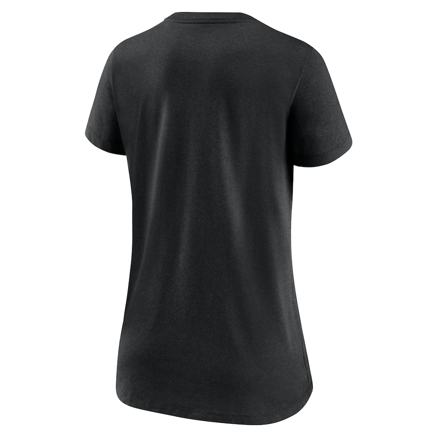 Nike Las Vegas Raiders Women's Team Name Logo V-Neck Tri-Blend T-Shirt – Black