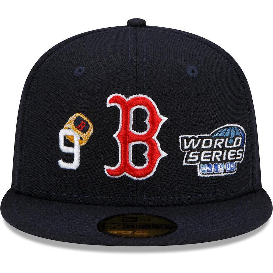 Boston Red Sox New Era Navy 9x World Series Champions Count the Rings 59FIFTY Fitted Hat- Navy