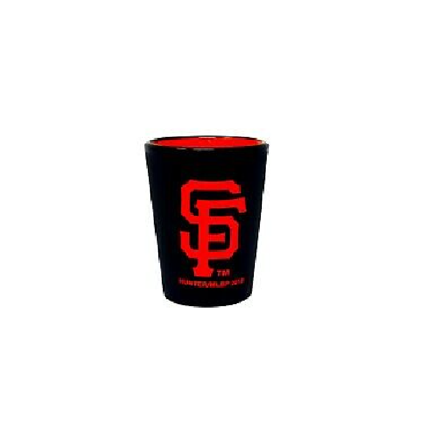 San Francisco Giants 2oz Black Matte Ceramic Shot Glass