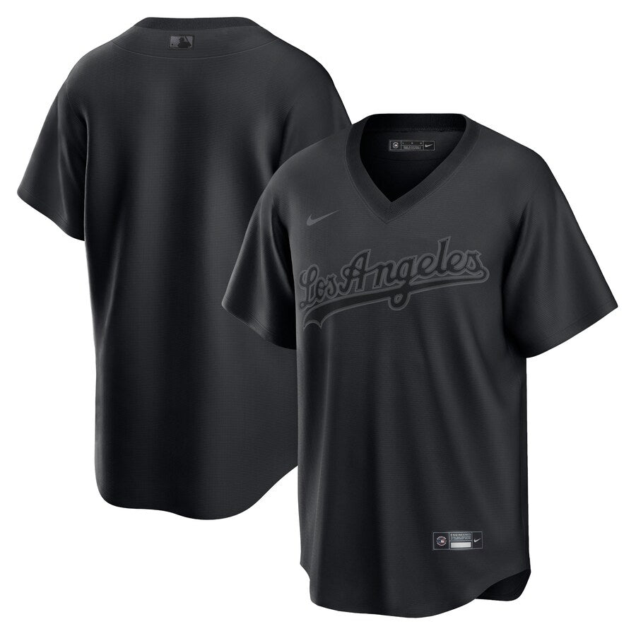 Los Angeles Dodgers Nike Pitch Black Fashion Replica Jersey - Black