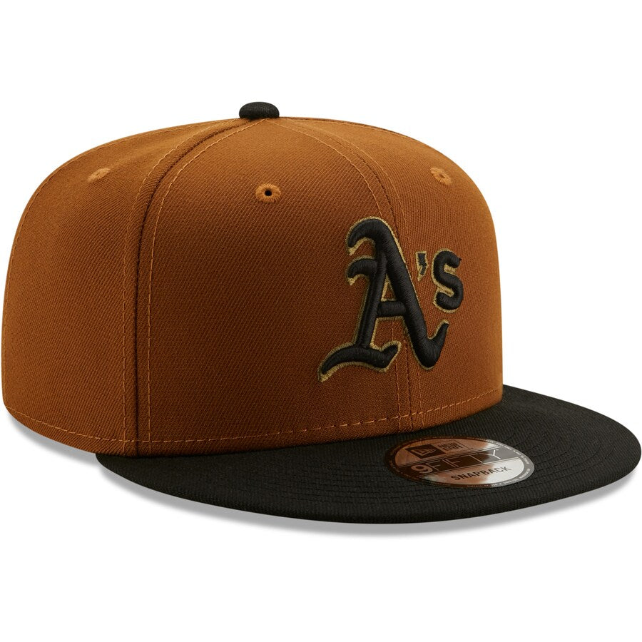 Oakland Athletics New Era Color Pack 2-Tone 9FIFTY Snapback Hat- Brown/Black