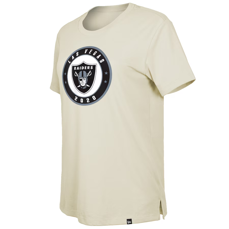 New Era Women's Las Vegas Raiders Cream 2023 NFL Draft T-Shirt