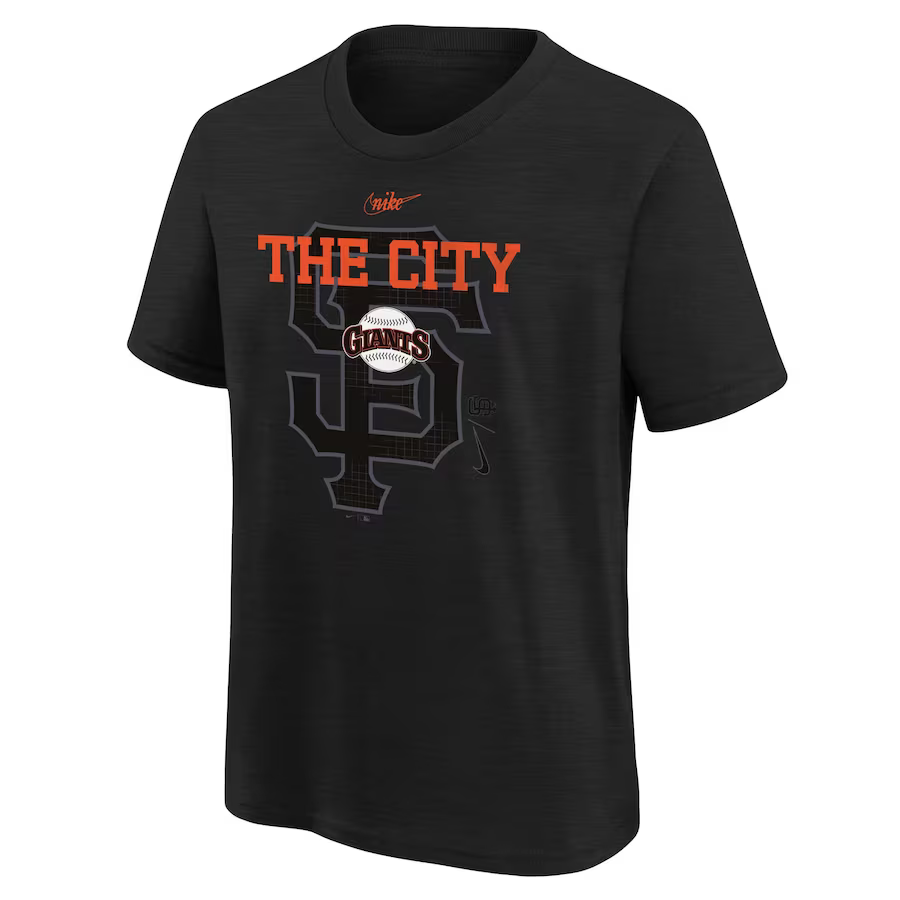 San Francisco Giants Nike Rewind Retro Tri-Blend T-Shirt - Black